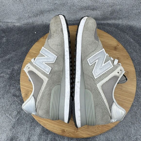New Balance 574 Shoes Womens Size 8.5 Gray Suede Mesh Classic Sneakers WL574EVG - Picture 6 of 9